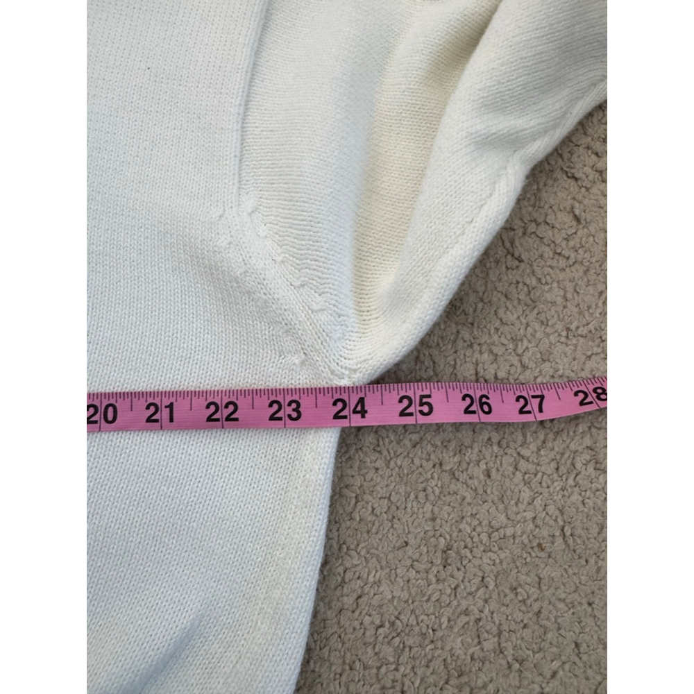 Men's‎ LAZARUS V-Neck Sweater XL White with Tennis Player Embroidery - Picture 9 of 10